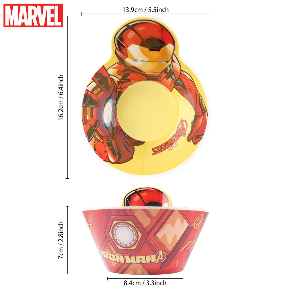 1 Stück Avengers Offiziell Lizenzierte Spider-Man Hulk Thor Melamin-Schüssel Hitzebeständige Bruchsichere Frühstücks-Müsli-Suppenschüssel Geschenk – Detail 3