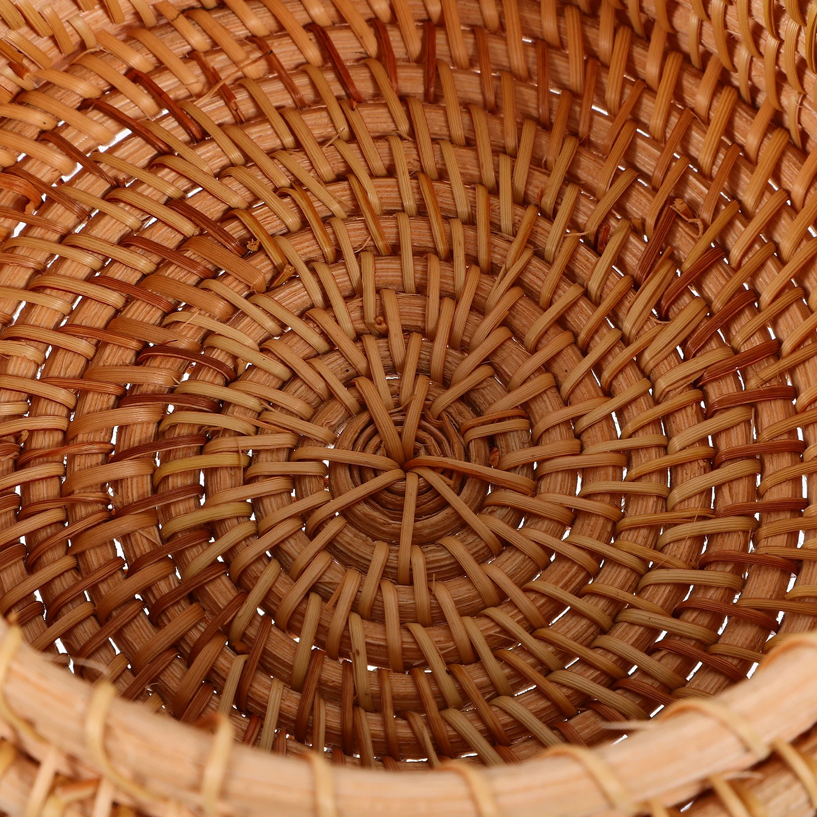 

Handmade Rattan Storage Box Basket Household Small Woven Container Sundries ganizer Snacks Fruit Bread Container Rural Style