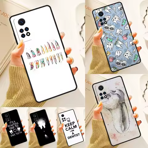 Cute Dentist Teeth Case For Samsung Galaxy S24 Plus S23 S20 S21FE Lite S22 Ultra Note 20 S8 S9 S10 Phone Coque