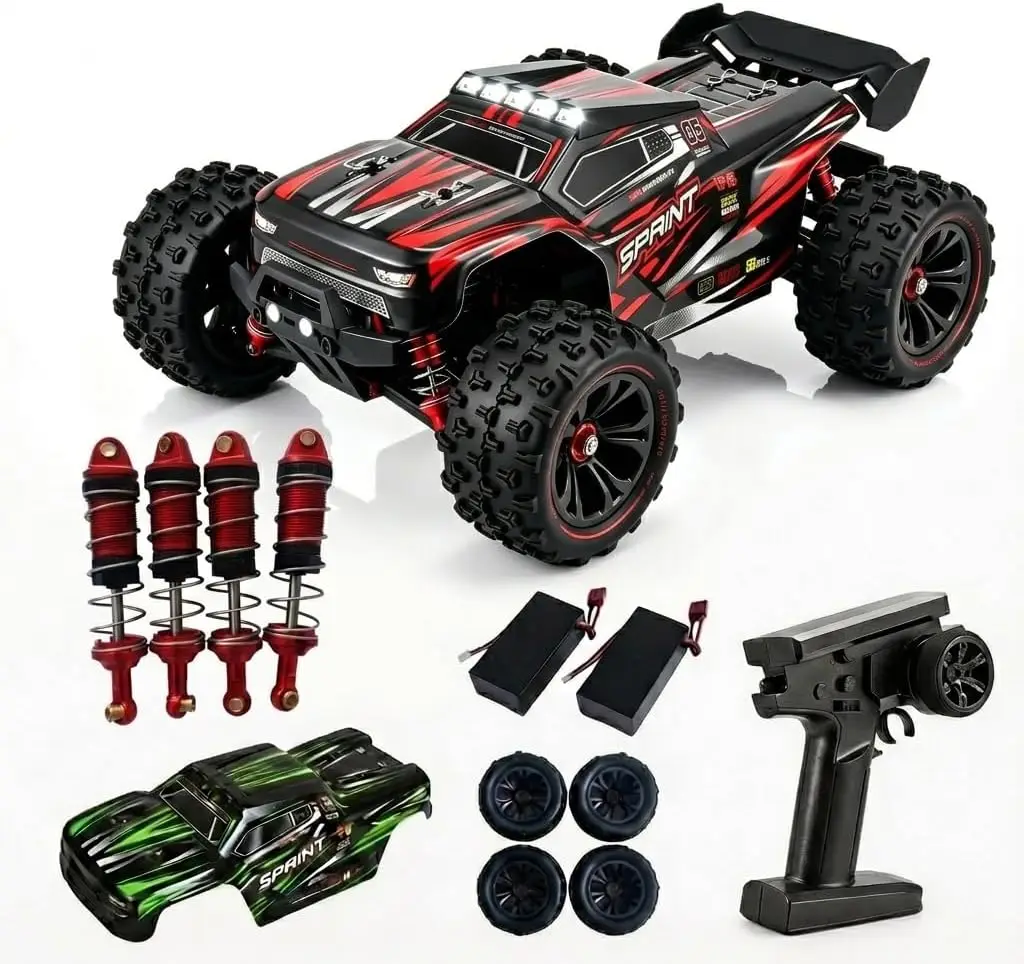 

1/14 Brushless RC Car for Adults,35MPH+ 4WD Waterproof Off-Road Truck, Hobby Grade RC with 70% Throttle Limiter for Beginner & 2