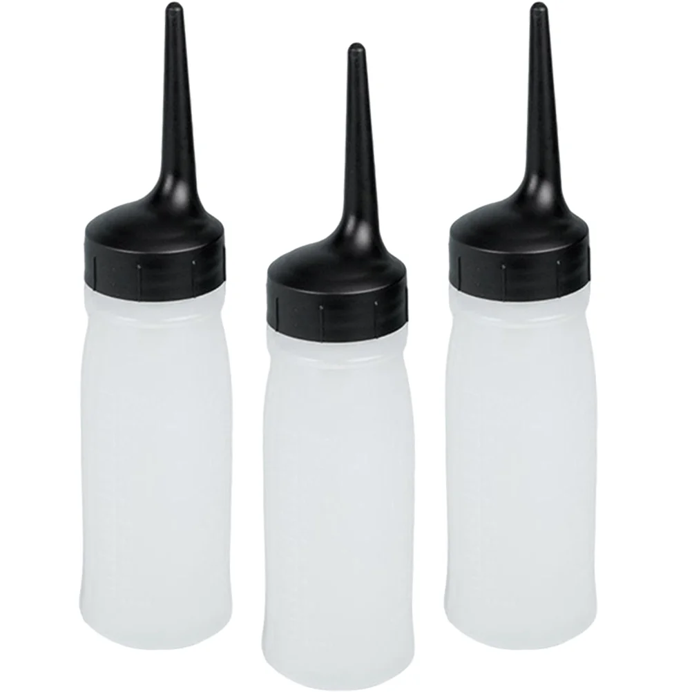 3 Pcs Dye Dispenser Bottle Dry Cleaning Hair Squeeze Bottles Refillable Stereotypes Pp Empty Salon