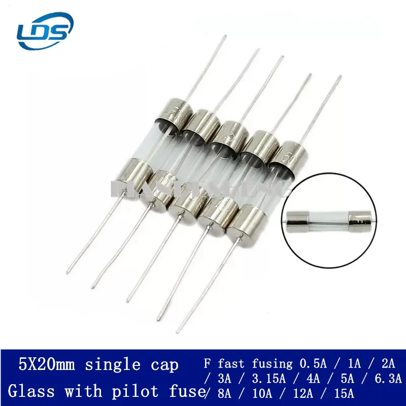 10Pcs 5*20Mmglass F…