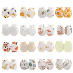 5pairs Baby Protective Gloves Scratch Prevent Soft Mittens Breathable Cotton Gloves Skin Friendly Elastic Cuff Gloves