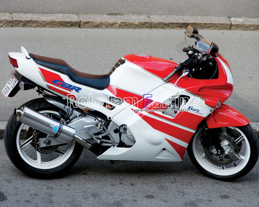 Cheap Body Kit For Honda CBR600 F2 91 92 93 94 CBR600F2 1991 1992 1993 1994 CBR600 Red White ABS Motorcycle Fairing