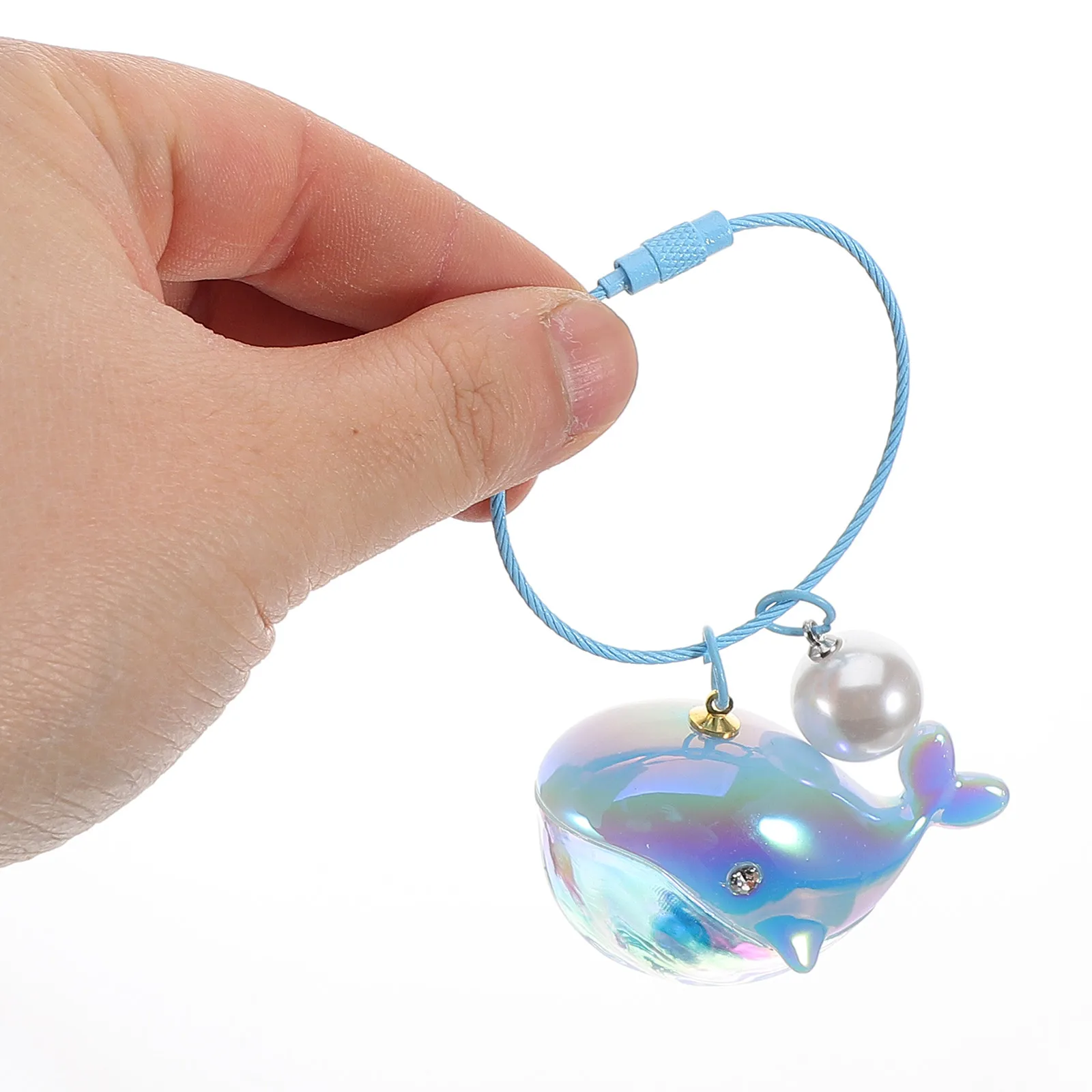 Creative Keychain Mini Whale Shaped Keyring Alloy Material Funny Keychains Beach Bag Charm Backpack Pendant Couple Present