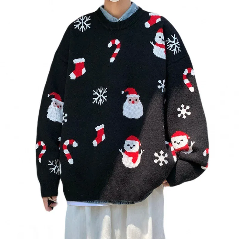 

Мужской свитер Ugly Cisas, повседневный, вязаный, длинный рукав, круглый вырез, из смесовой ткани (полиэстер), молодежная одежда