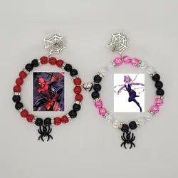 Spiderman Miles Morales Bracelet & Gwen Stacy Set of Two Matching Couple Beaded Bracelets