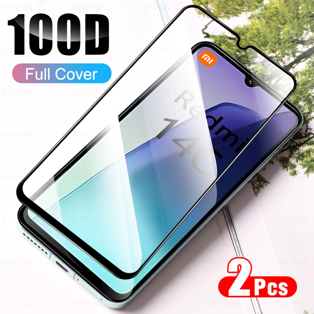 2Pcs Redmi14C Fully Cover Tempered Glass Film For Xiaomi Redmi 14C Black Edge Screen Protector Mi Readme Redmy 14 C C14 6.88''