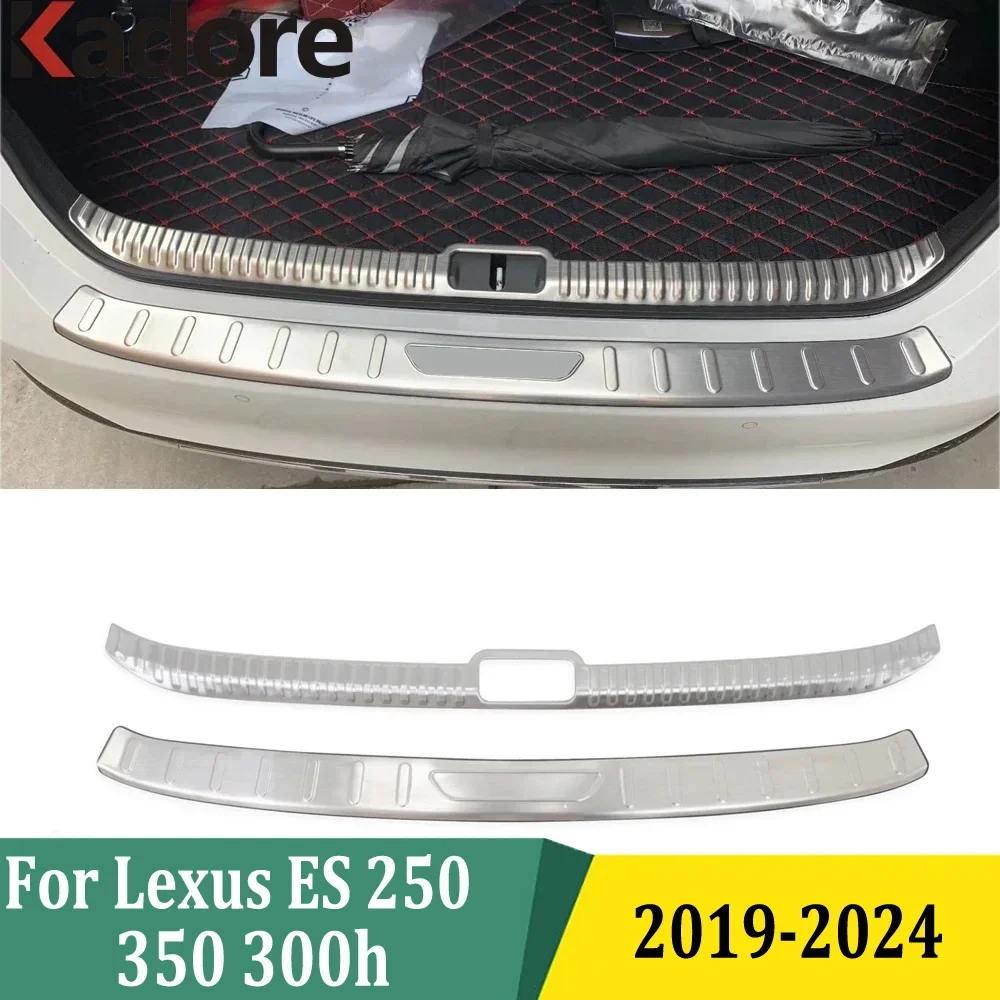 

For Lexus ES 250 350 300h 2019-2024 Inner Outer Rear Bumper Pad Protector Trim Tail Trunk Scuff Plate Cover Car Accessories