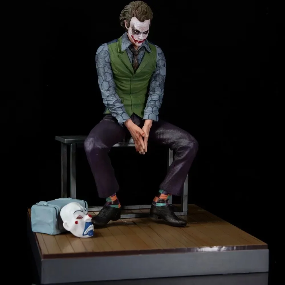 The Joker DC Action Figures Heath Ledger Gotham Model Statue Gift Creepy Smile Psycho Includes Masks and Car Doll Fine Cool Guy image 5