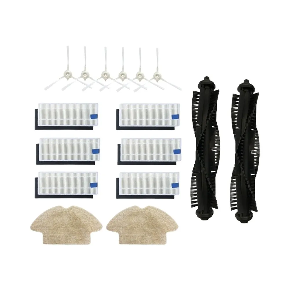 Vacuum Cleaner Accessories Set Compatible For 360 For S6 Robot Vacuum Cleaner - Roller Brush, Side Brush, Filters & Mops Cloths
