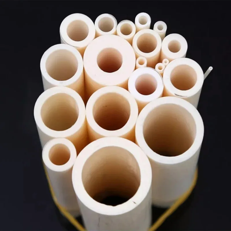 High-Purity 99 Alumina Ceramic Hollow Tube, Heat & Corrosion Resistant Protective Pipe Industrial Insulatio