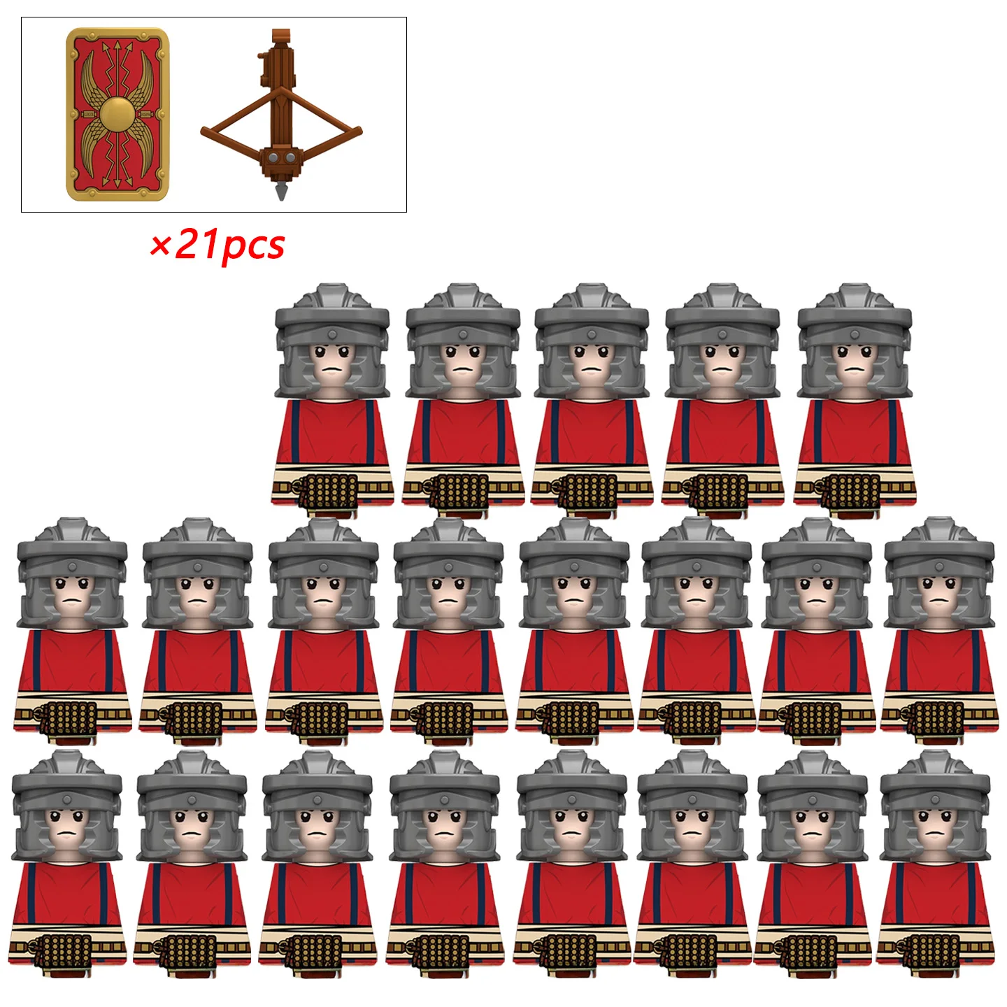 21pcs MOC Creative Medieval Ki - Lego Minifigure Holder 评论和价格