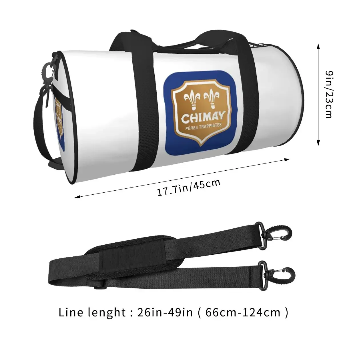 Chimay Logo Large Duffle Gym Bag Waterproof Duffle Travel Bags Handbags Fitness bag - view 2