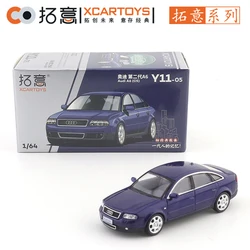 Xcartoys-アウディ第二世代ダークブルーダイキャストメタルモデルカー、子供用、自動車、男の子用おもちゃ、1/64スケール、a6、クリスマスギフト