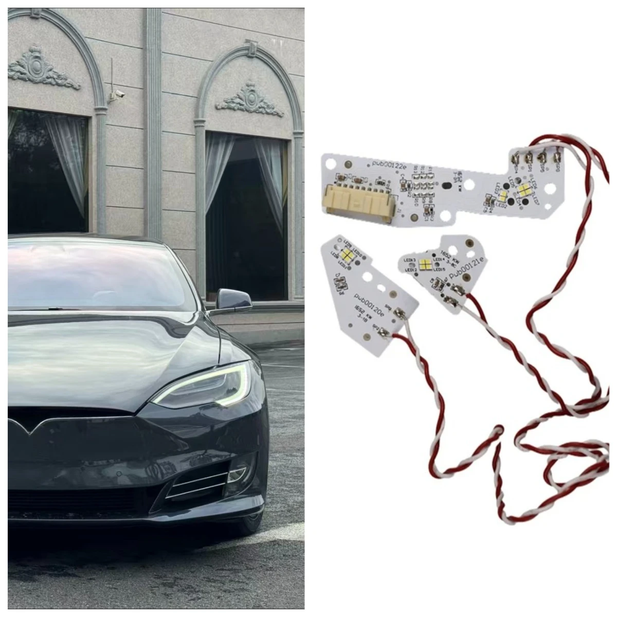 

Новая белая светодиодная плата DRL для Tesla Model S 2016-2023: модуль источника света дневных ходовых огней и указателей поворота, запасные части
