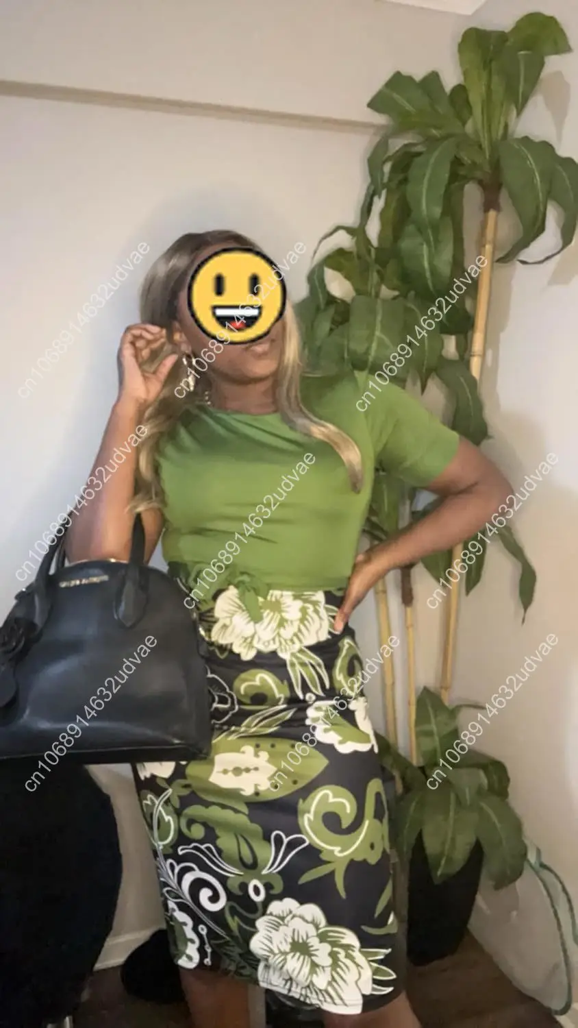 Damska sukienka midi bodycon do pracy na co dzień z uroczymi kwiatowymi nadrukami sukienki ołówkowe