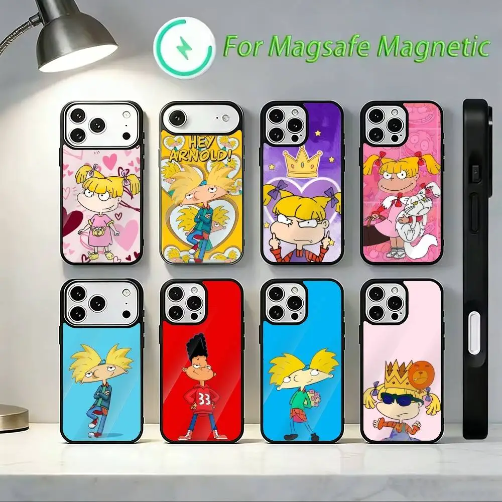 K-Hey Arnold Helga Bonito Phone Case For iPhone 17,16,15,14,13,Pro,Max,Plus,Magnetic For Magsafe Wireless Charging