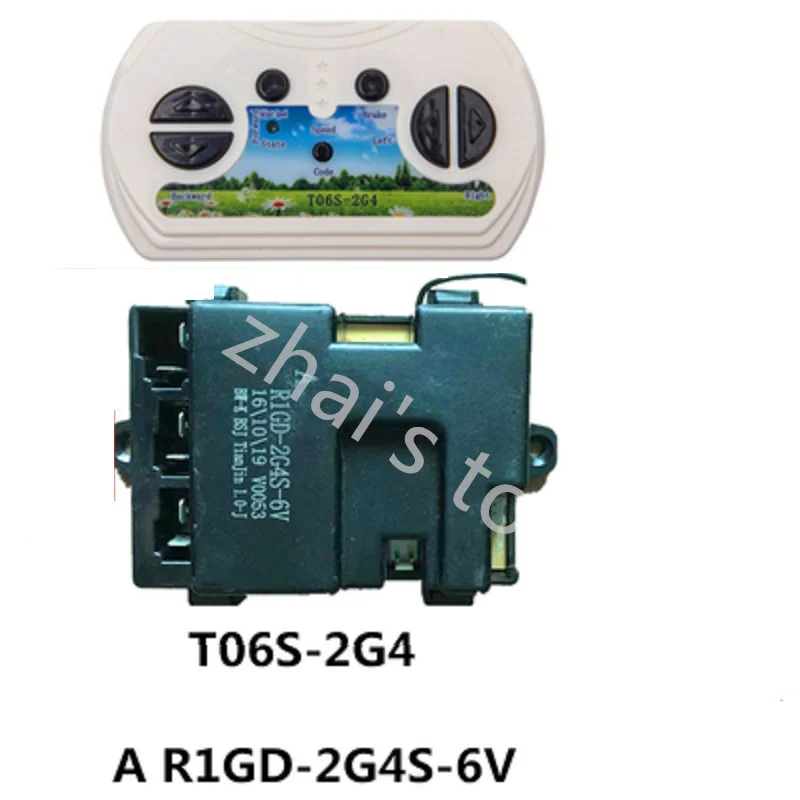 T06S-2G4 elektryczny pilot samochodowy dla dzieci sterowanie z odbiornikiem R1gd-2g4s-6v obwód kontrolny płyta główna