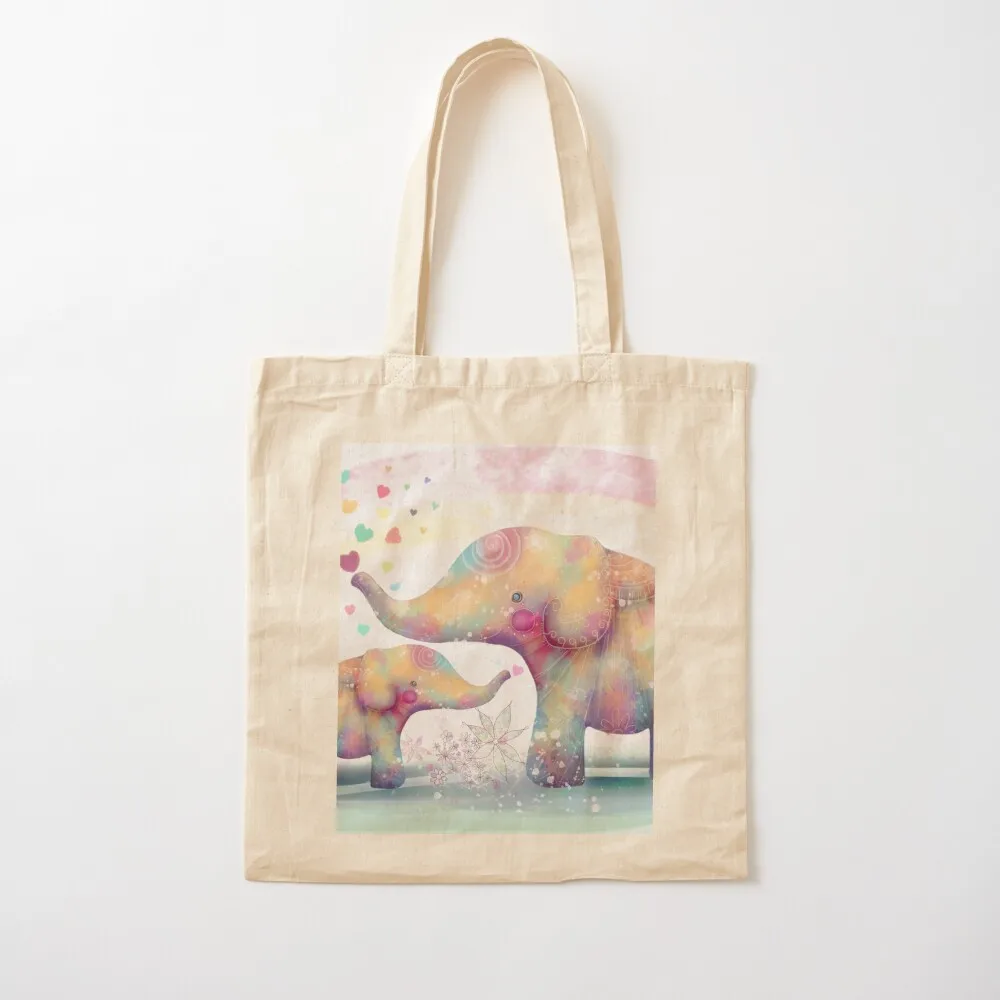 

elephant affection Tote Bag bags for women Canvas shoulder bag Women's shopper bag Canvas Tote