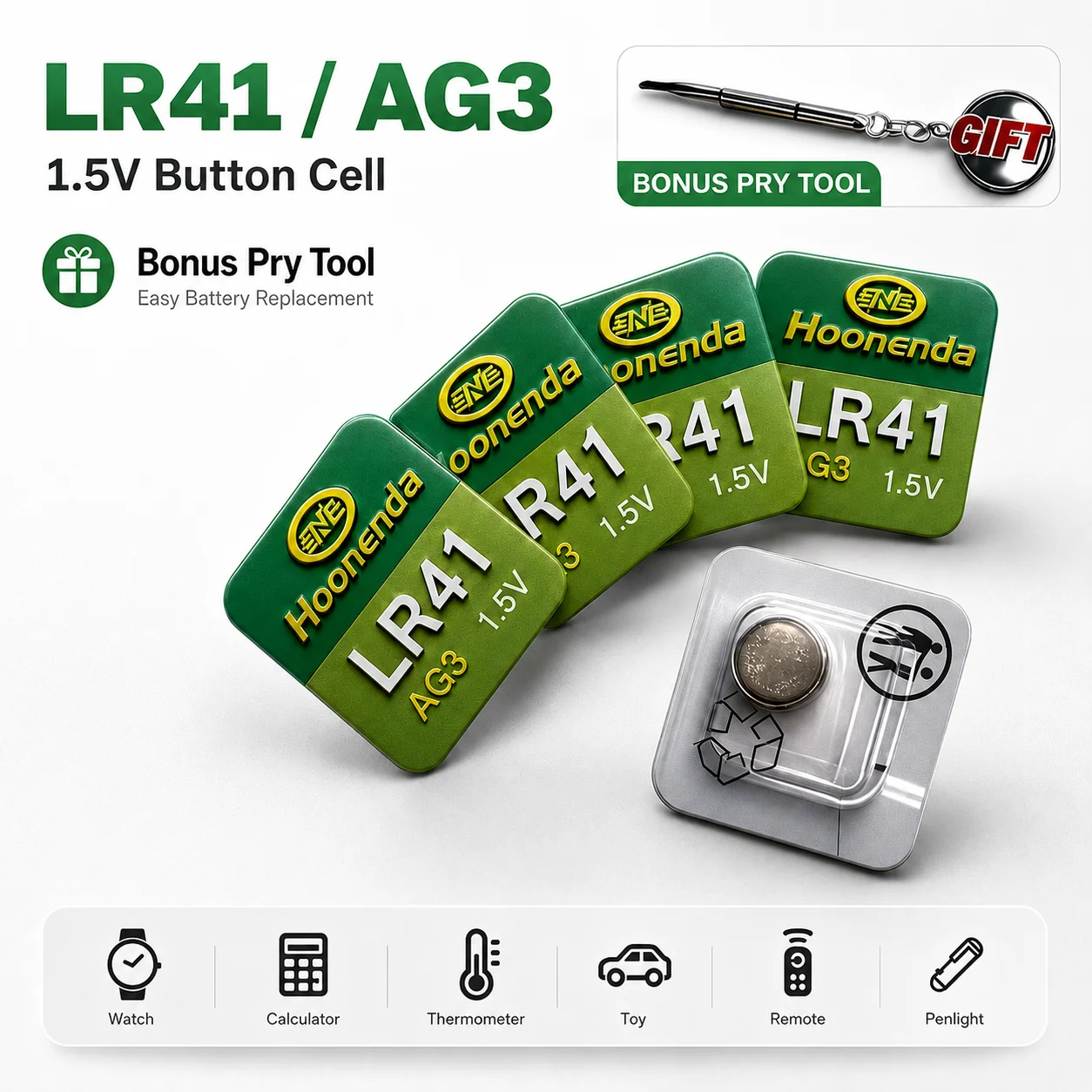 

LR44 AG13 A76 L1154 357A 1.5V Coin Cell Battery for Watch Toy Calculator Thermometer Remote
