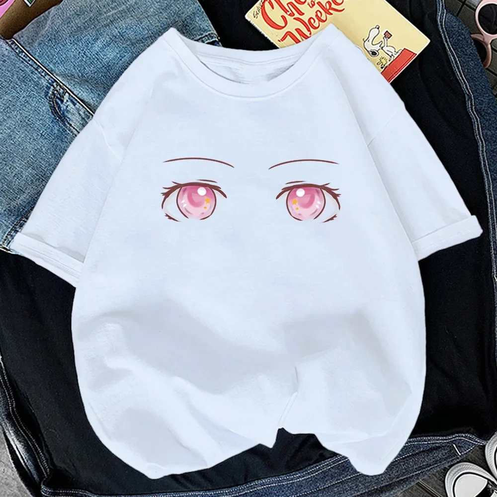 Y2K New Graphic T Shirt Women's Trend Big Eyes Print Street Girlfriends Fashion Women Casual Harajuku Short Sleeve  Top T-shirt