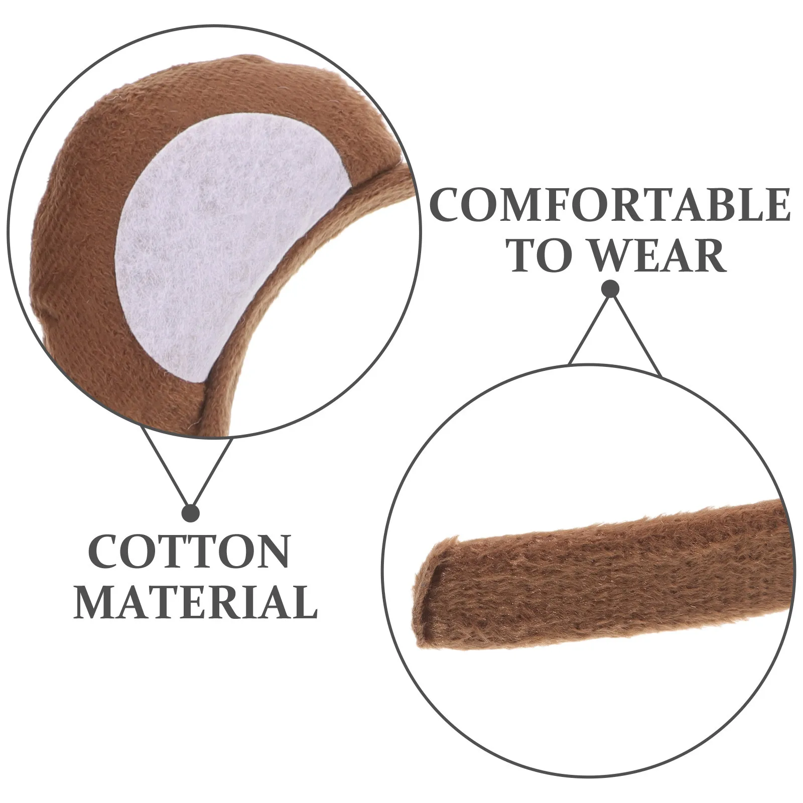 3 قطع من عصابة رأس القرد الكرتونية للأطفال، ربطة عنق على شكل ذيل سهلة الارتداء، إنتاج مسرحي، دعائم تنكرية، عصابة رأس كرتونية