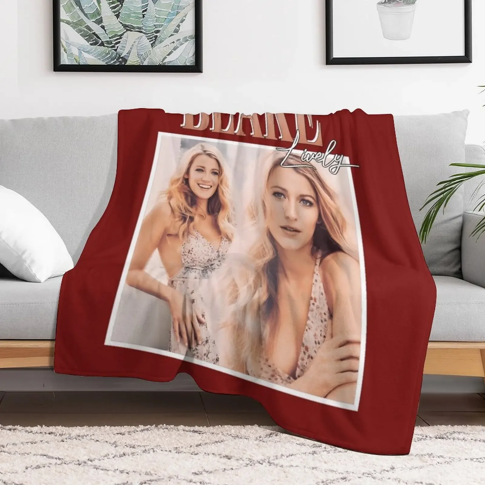 Blake Lively Classic Throw Blanket Travel Designers Blankets