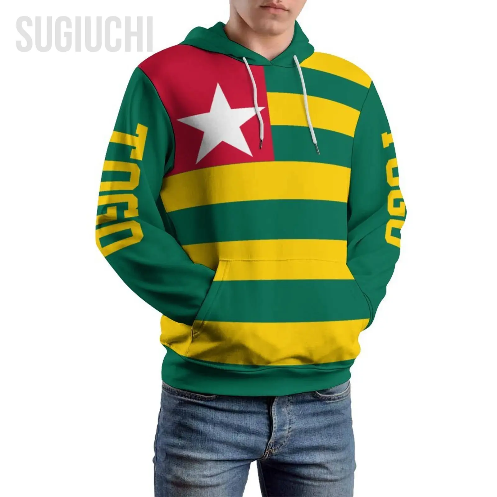 

Unisex 3D Hoodie Togo Flag Men Women Polyester Harajuku Sweatshirt Pullover Hoodies Casual Cool