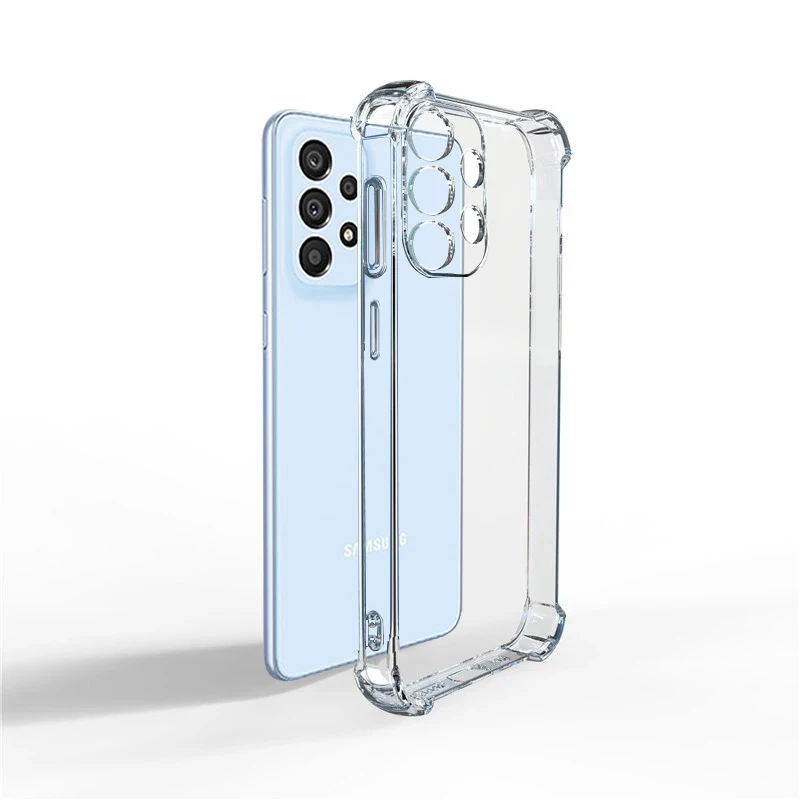 Funda de silicona transparente a prueba de golpes para Samsung S24 S23 S22 S21 Ultra FE, funda para Samsung S 24 23 22 21 + A 05 S 15 25 35 55 Fundas