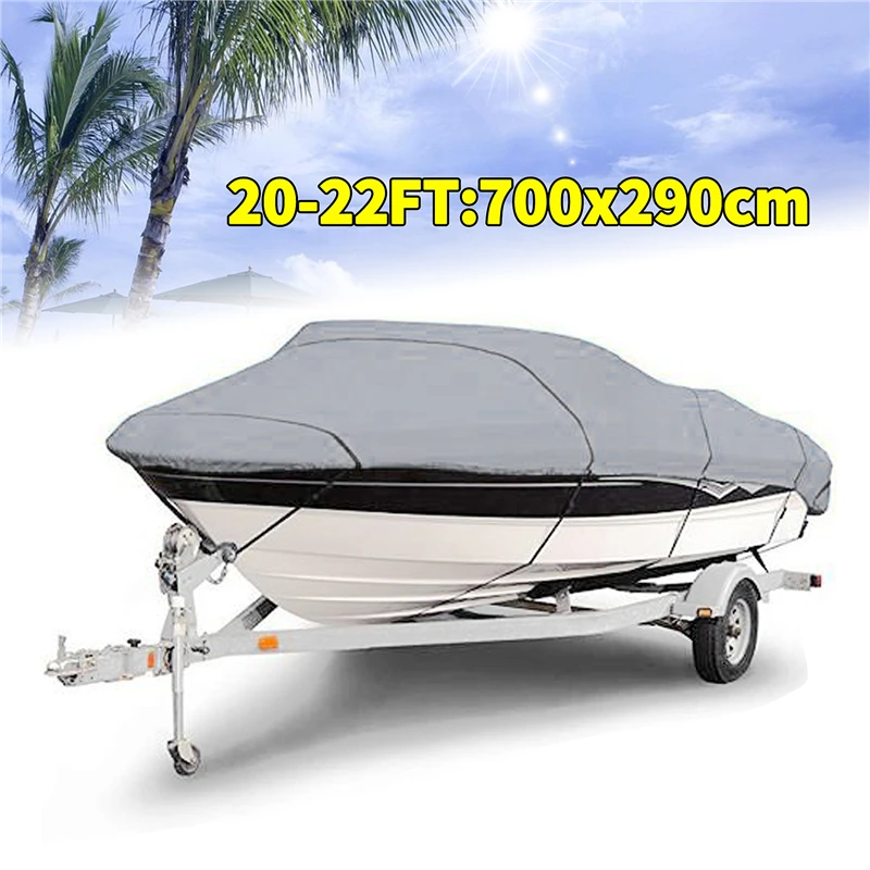Boothoes Jacht Buitenbescherming Waterdichte Boothoes Oxford Stof Anti-Smashing Scheurbestendig Zilver Reflecterend 300d 11-22ft