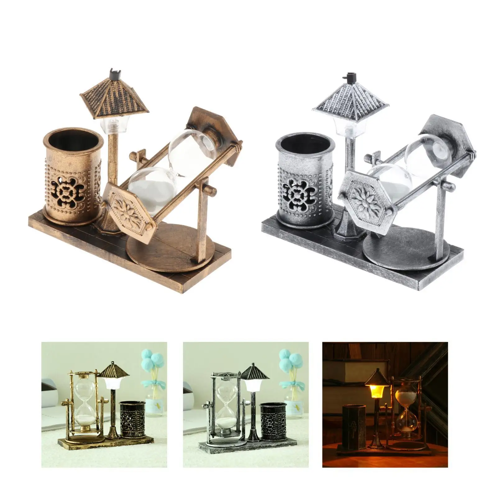 Retro Hourglass Sand Glass Timer Home Desktop Decoration Collectible Gift