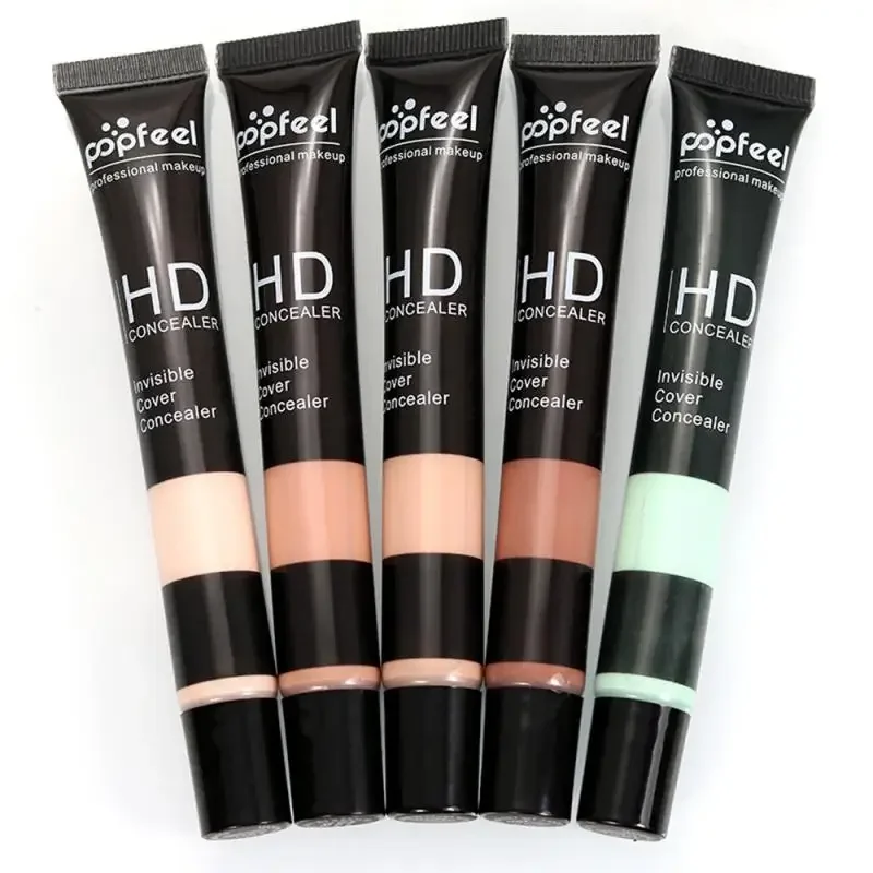 5 Color Soft Tube Professional Base Makeup Cover Face Foundation Concealer Contour Cover Palette Waterproof Face Primer Cosmetic
