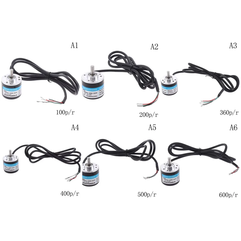 

100/200/360/400/500/600P/R фотоэлектрический инкрементный Поворотный энкодер 5в-24в