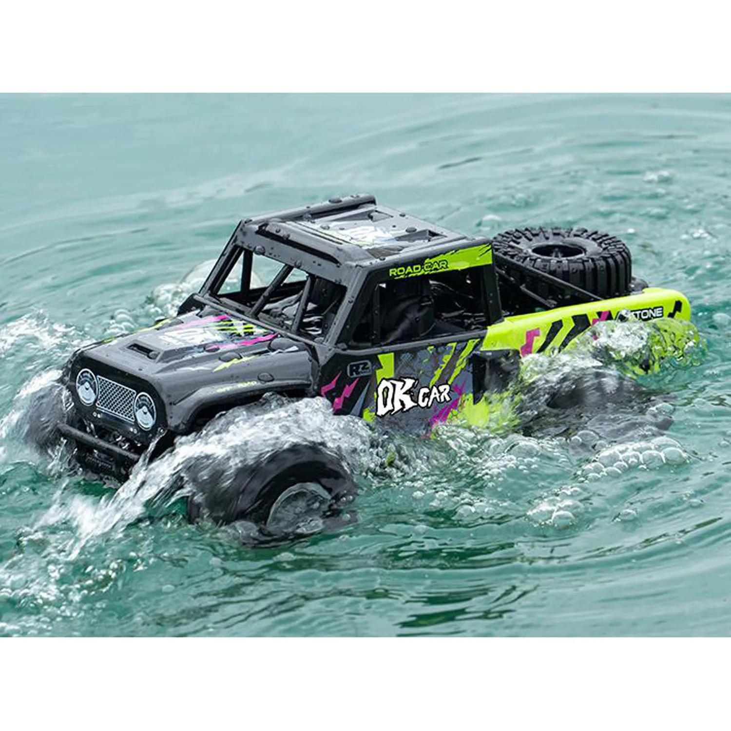 

1/18 4*4 RC Off Road Vehicle 2.4G Гусеничный автомобиль с дистанционным управлением Q191 Амфибия, вездеход, управляемый на 360 градусов, модель трюкового автомобиля RTR