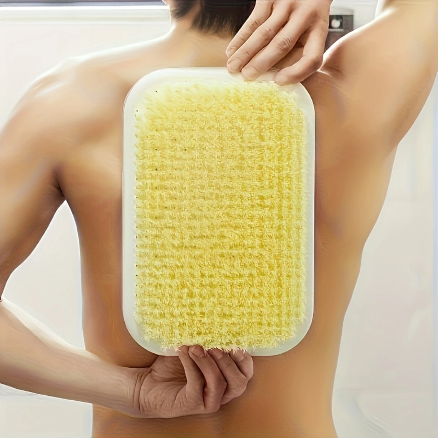 

Household lazy bath brush wall hanging back brush shower cleaning bathroom pendant soft fine brush does not hurt the skin and cl