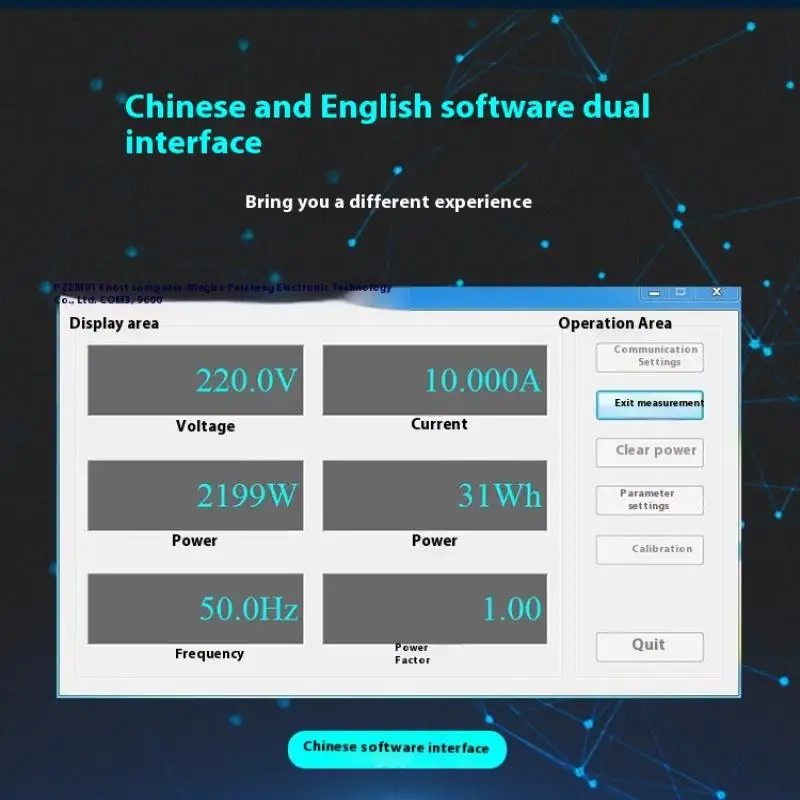 PZEM-004T 100A AC Digital Voltmeter Ammeter Wattmeter Power Frequency Test Communication Module TTL Serial 32A/63A