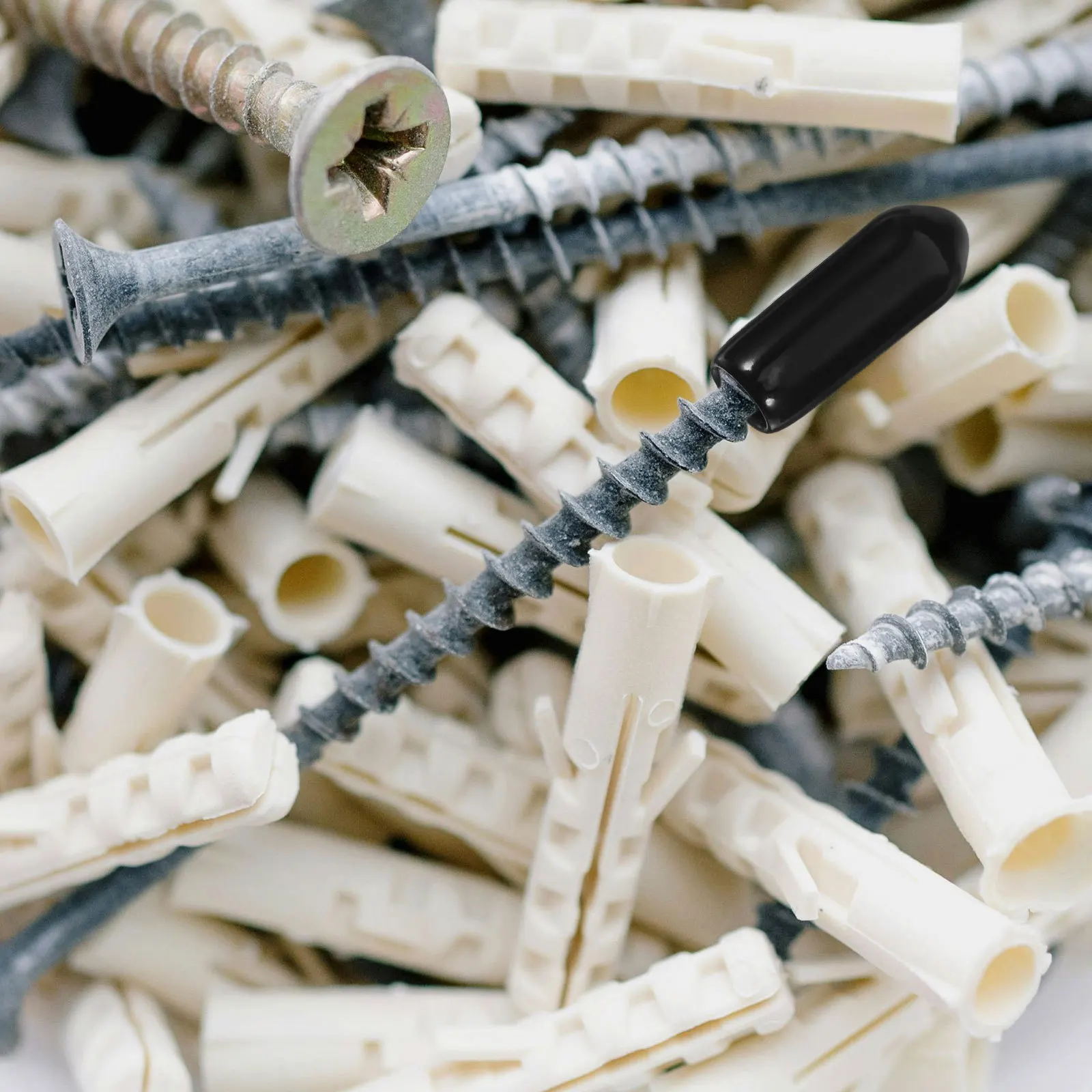 

100 Pcs Flexible Screw Thread Protectors Bolt Covers Caps Bolted Plastic PVC Button Head Metal Tubing Rod End