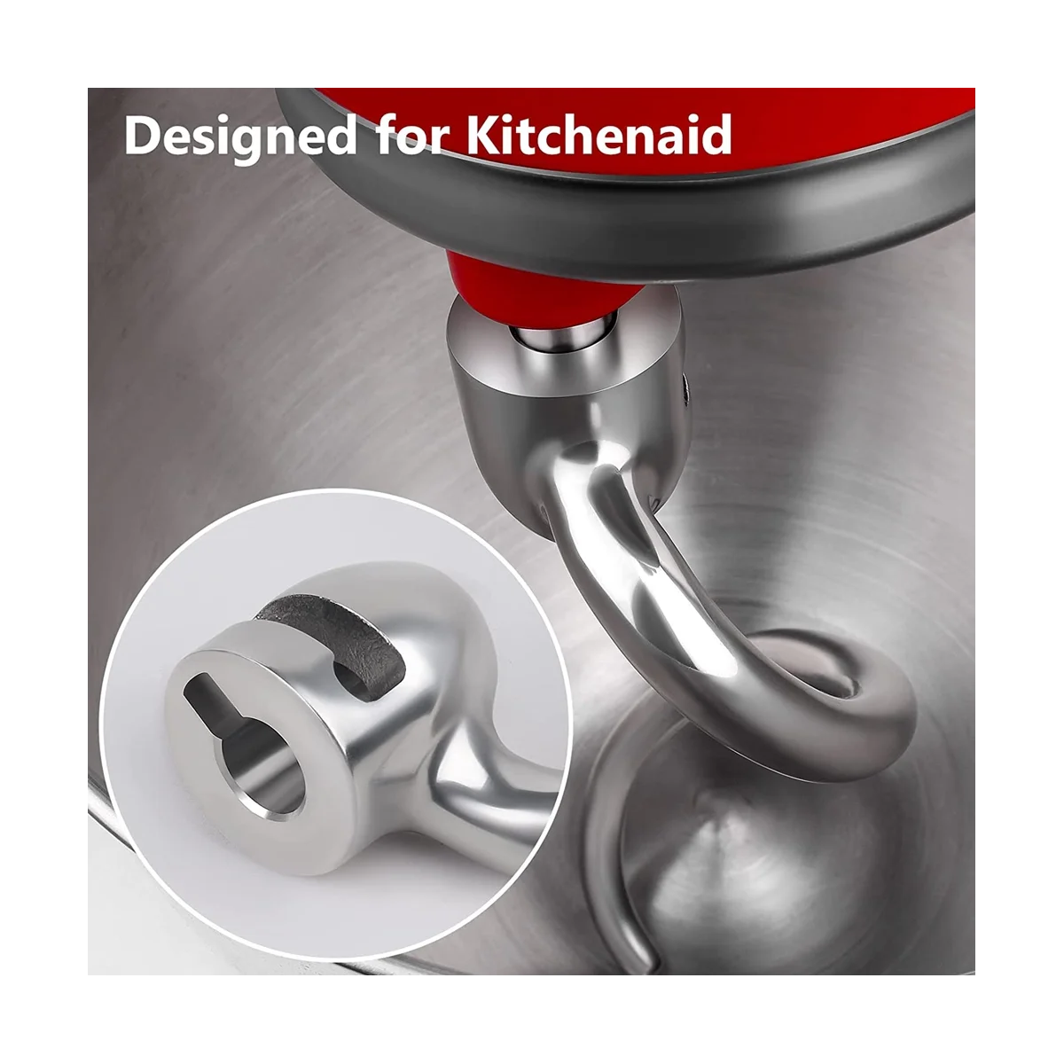 Gancio per pasta per Kitchenaid 5QT Lift e impastatrice da 6qt, accessorio per impastare, lavabile in lavastoviglie