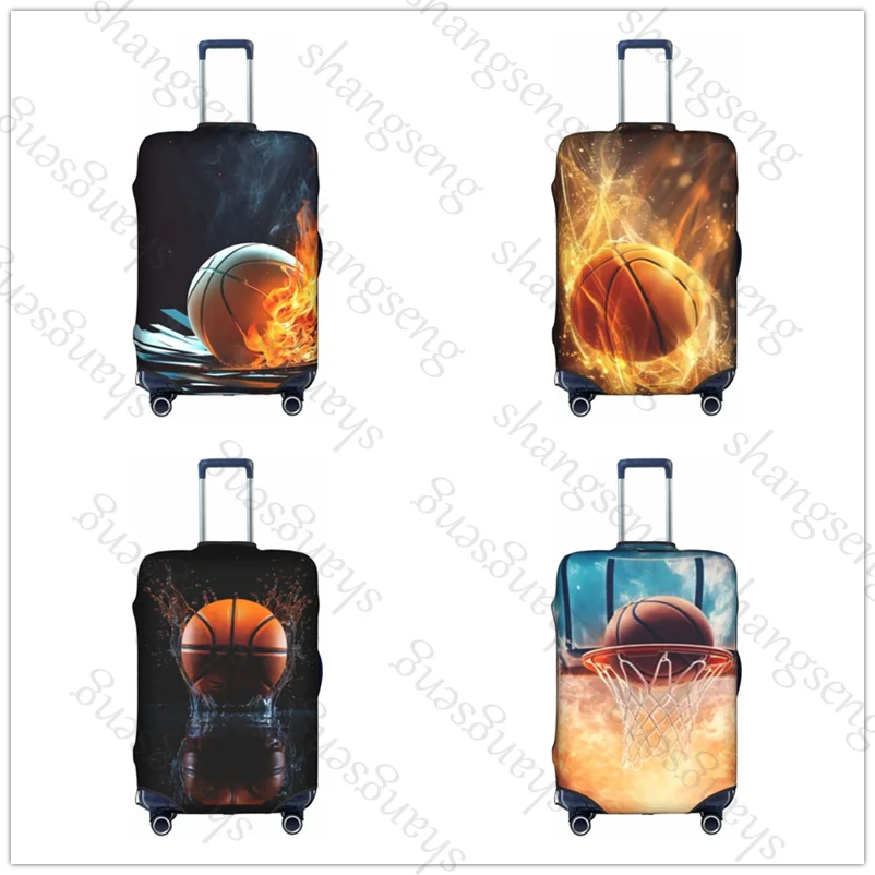 

Travel suitcase protective case, suitcase cover, elastic protection, washable Luggage cover, 18-32 in Basketball printing
