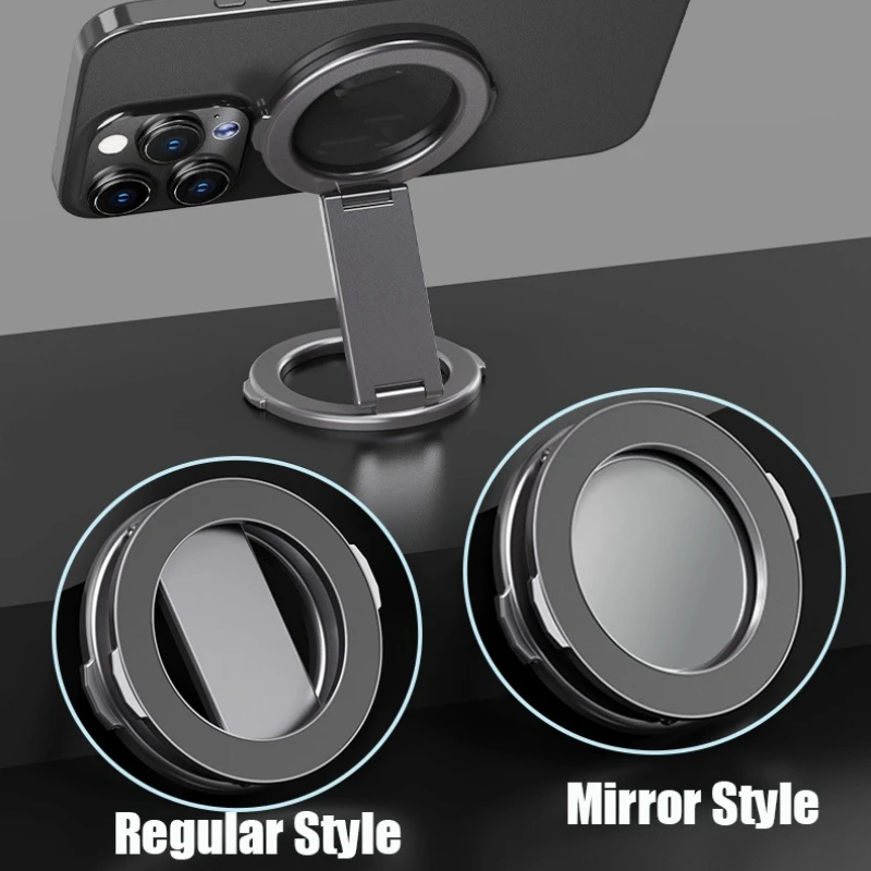 

Двусторонний магнитный кольцевой держатель для телефона для IPhone 14, 15, 16 Pro Max, складная подставка для MagSafe, совместимые аксессуары для мобильных телефонов