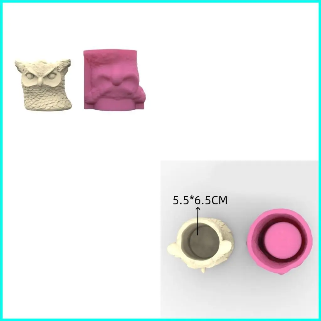 

Creative Vase Moulds Planter Silicone Mould Owl Concrete Craft Molds