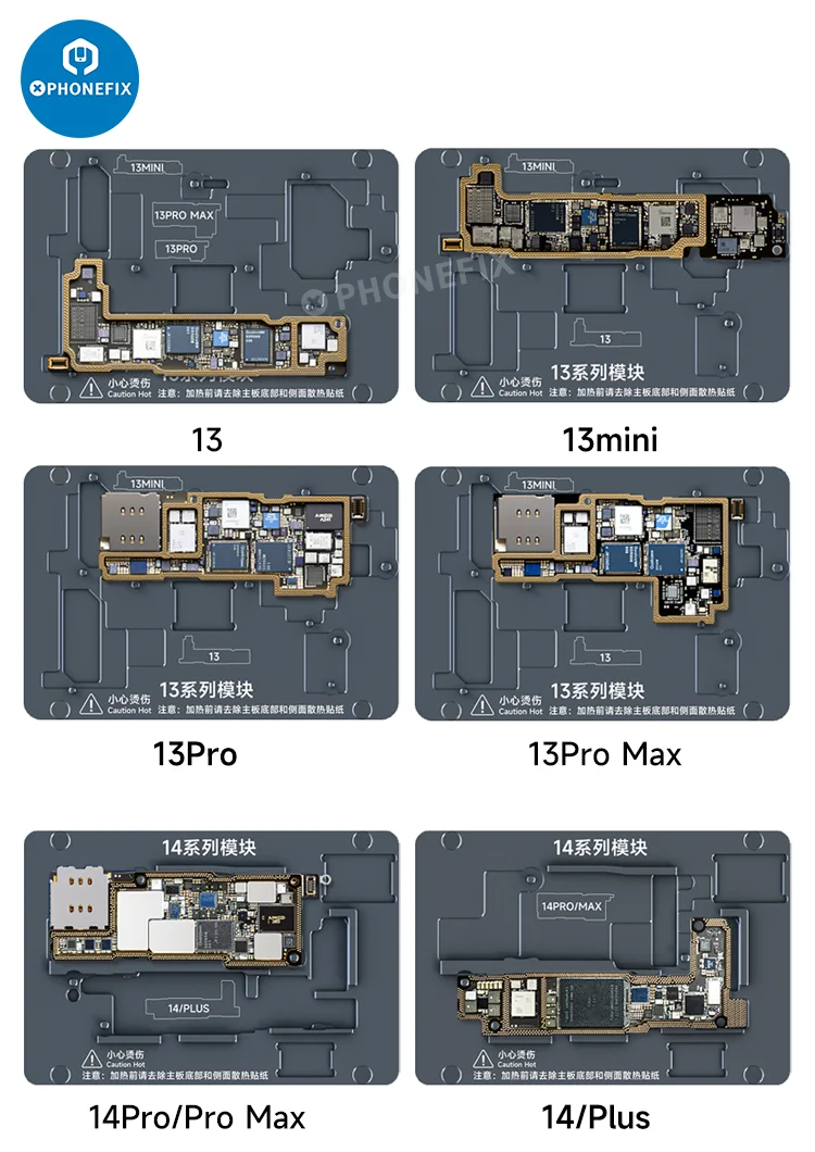 Xzz xinzhizao-センターレイヤー加熱マザーボード,iPhone x,11, 12, 13, 14, 15 pro max,l2023用マザーボード