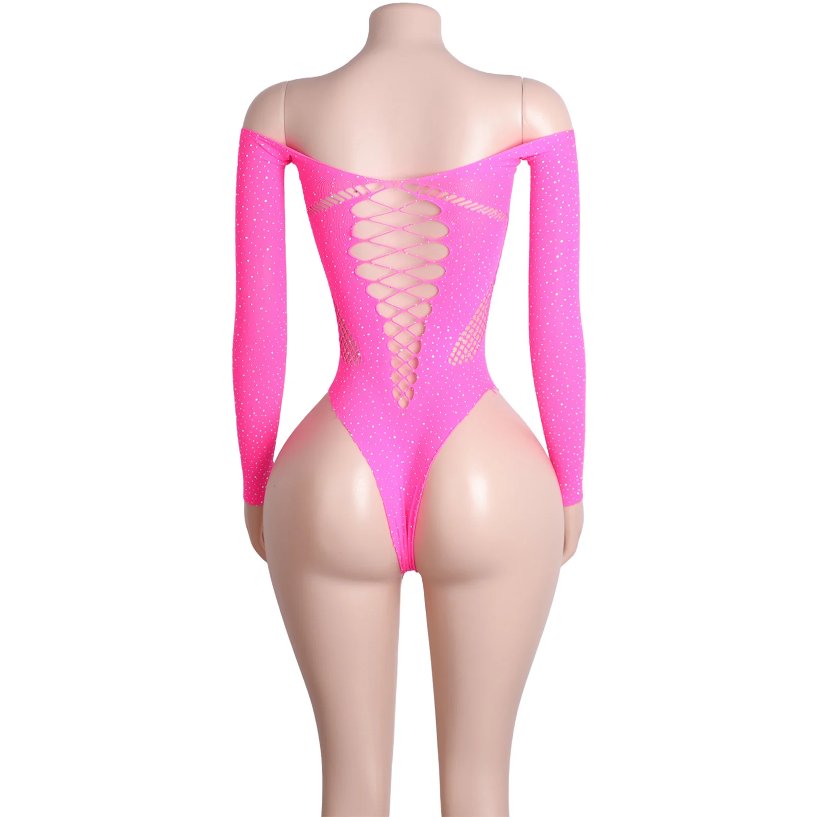 Diamant String Body Dentelle Résille Sexy Robe De Salle De Bal Tenue De Performance Élégante Vêtements De Nuit Scène Designer Vêtements De Mode