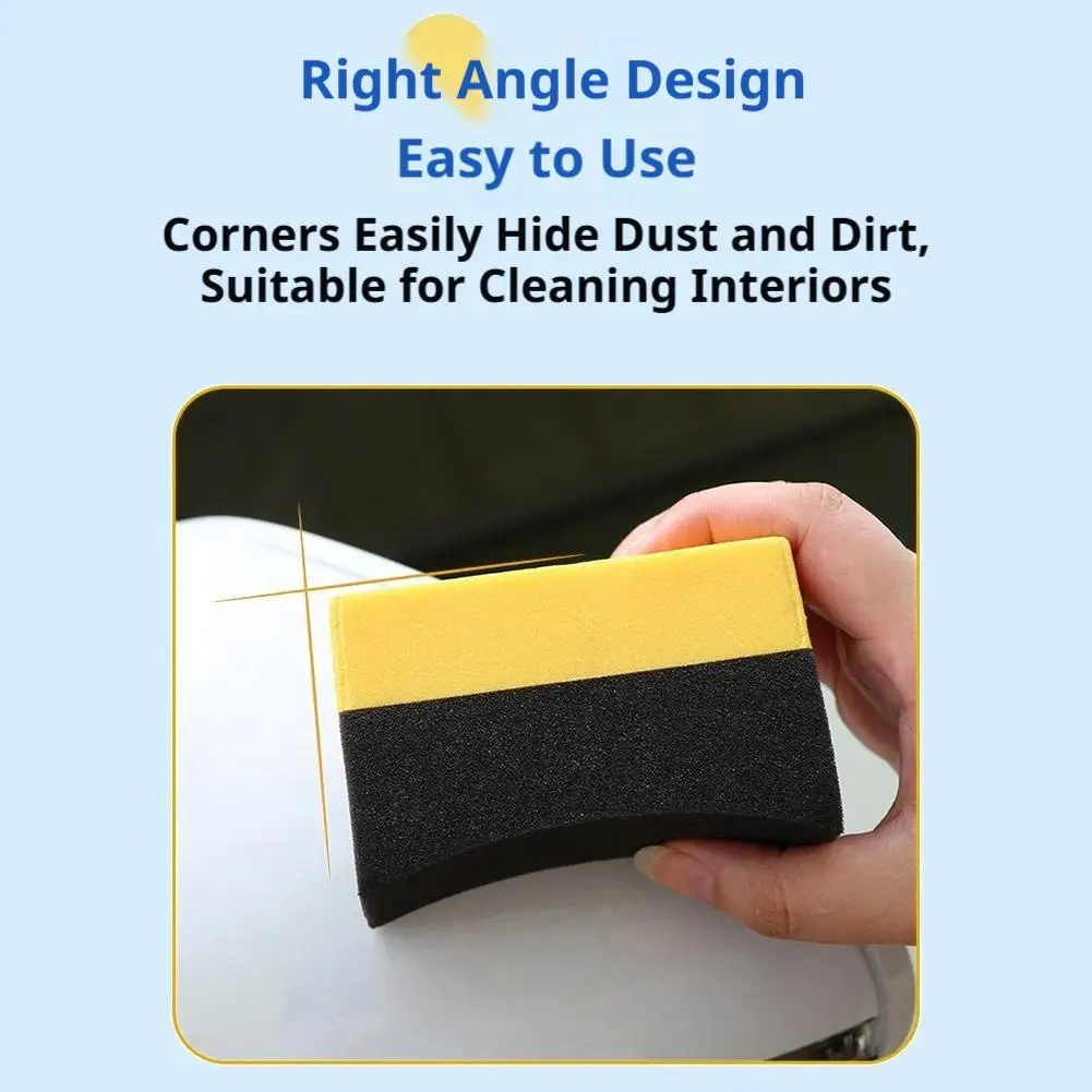 4PCS Car Wheel Tyre Cleaning Sponge Brush Set Auto Washing Polishing Waxing Pads Microfiber Water Suction Care Tools view 3