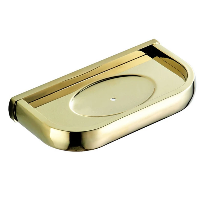 Soap Dishes Brass Wall Mounted Soap Dish Holder For Bathroom Storage Bathroom Accessories Gold Soap Box-ABSW