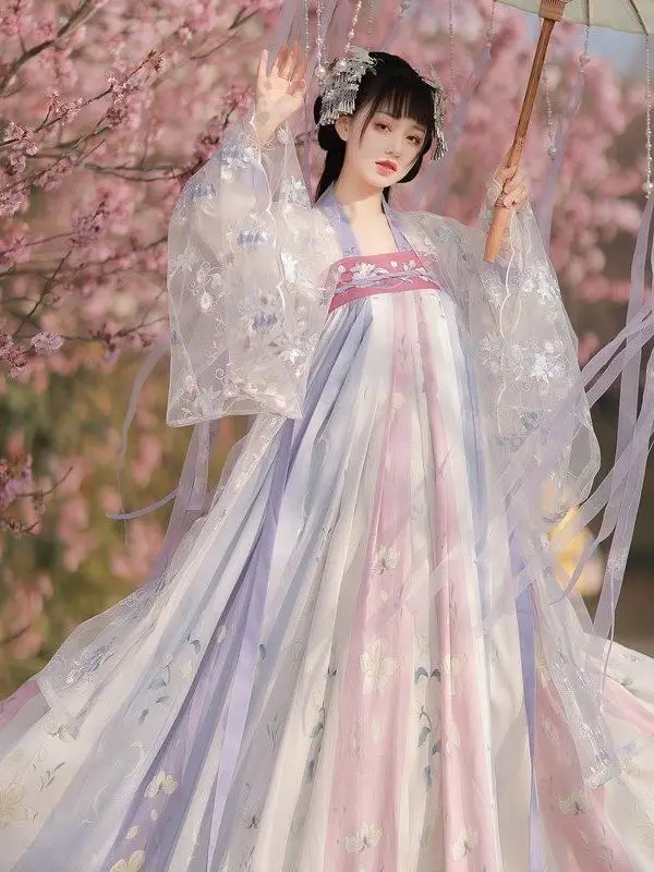 

Hanfu Jurk Vrouwen Chinese Oude Traditionele Hanfu Carnaval Prinses Cosplay Kostuum Podium Hanfu Pink & Purple Dansjurk
