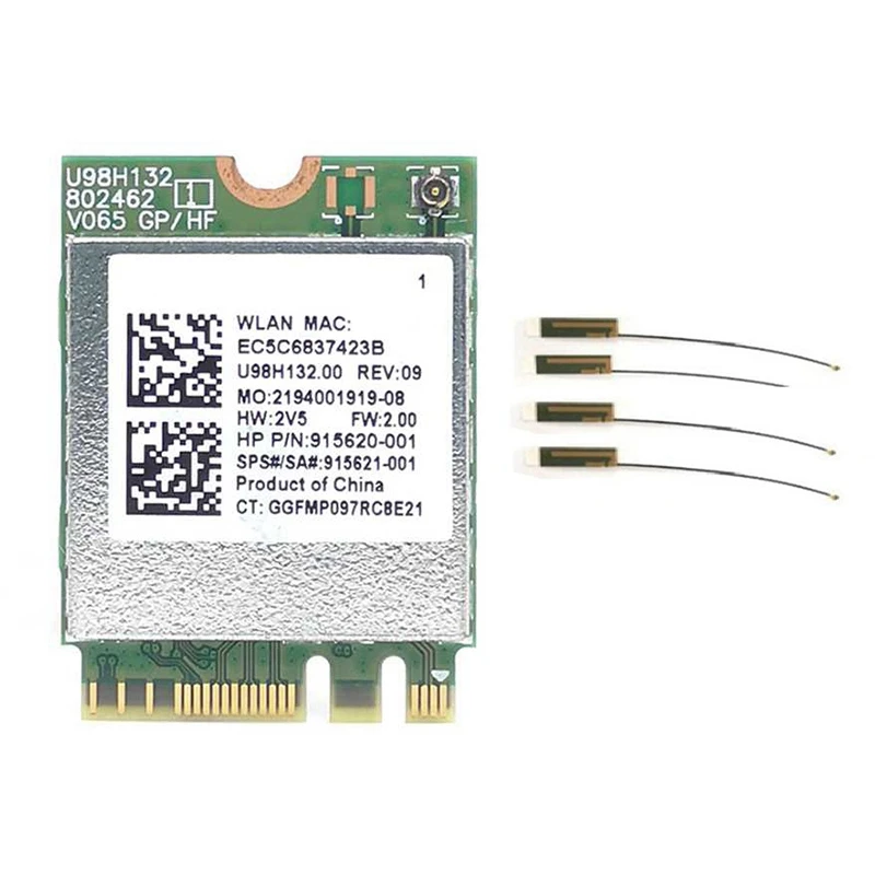 RTL8821CE 802.11AC 1X1 Wifi + Bt 4.2 Combo Adapter Kaart Sps 915621-001 Draadloze Netowrk Kaart Voor Hp Probook 450 G5 Serie