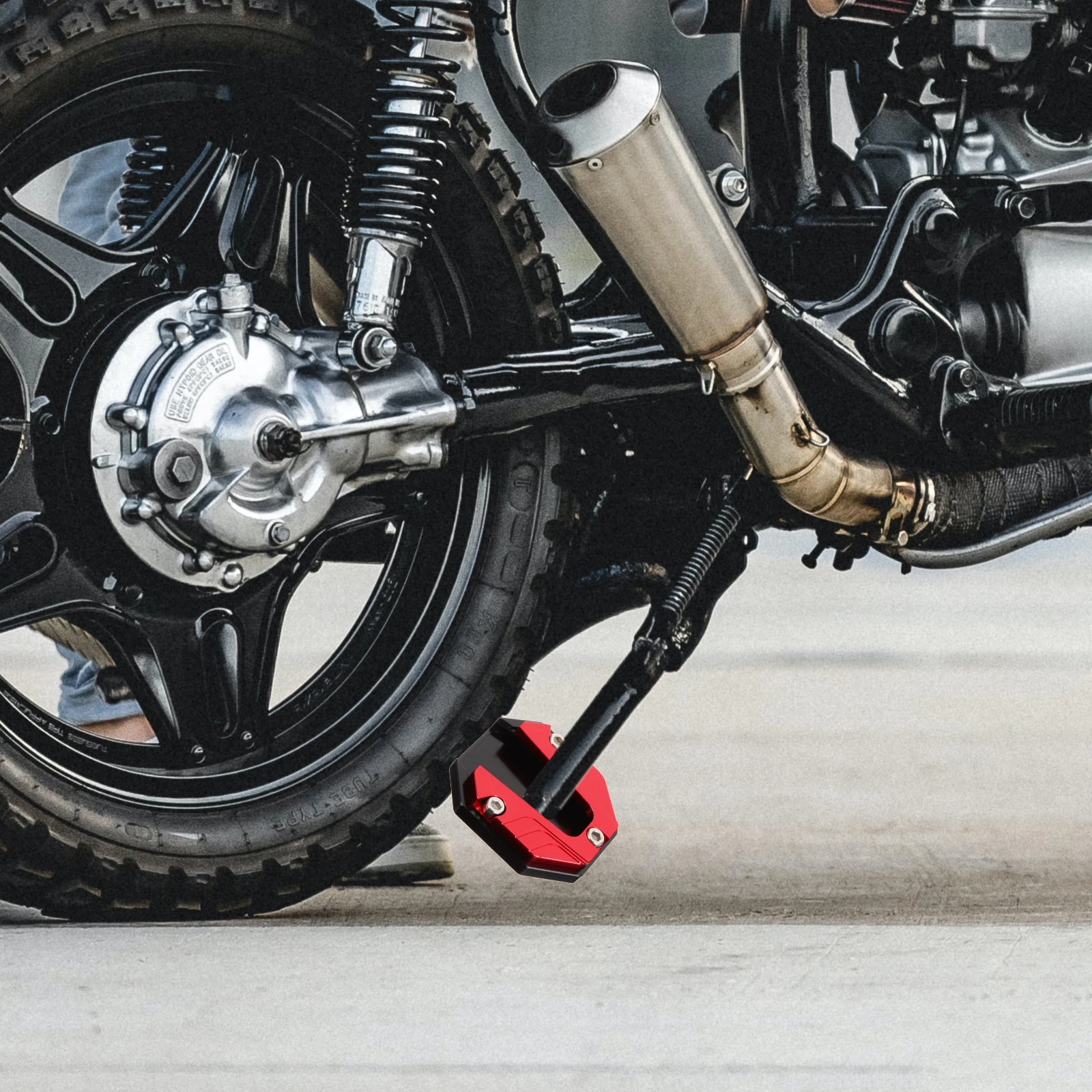 

Kickst Plate Base for Motorcycle Scooter Bike Red Antislip Support Pad Stable Foot St Motorcycle Accessories Accessories