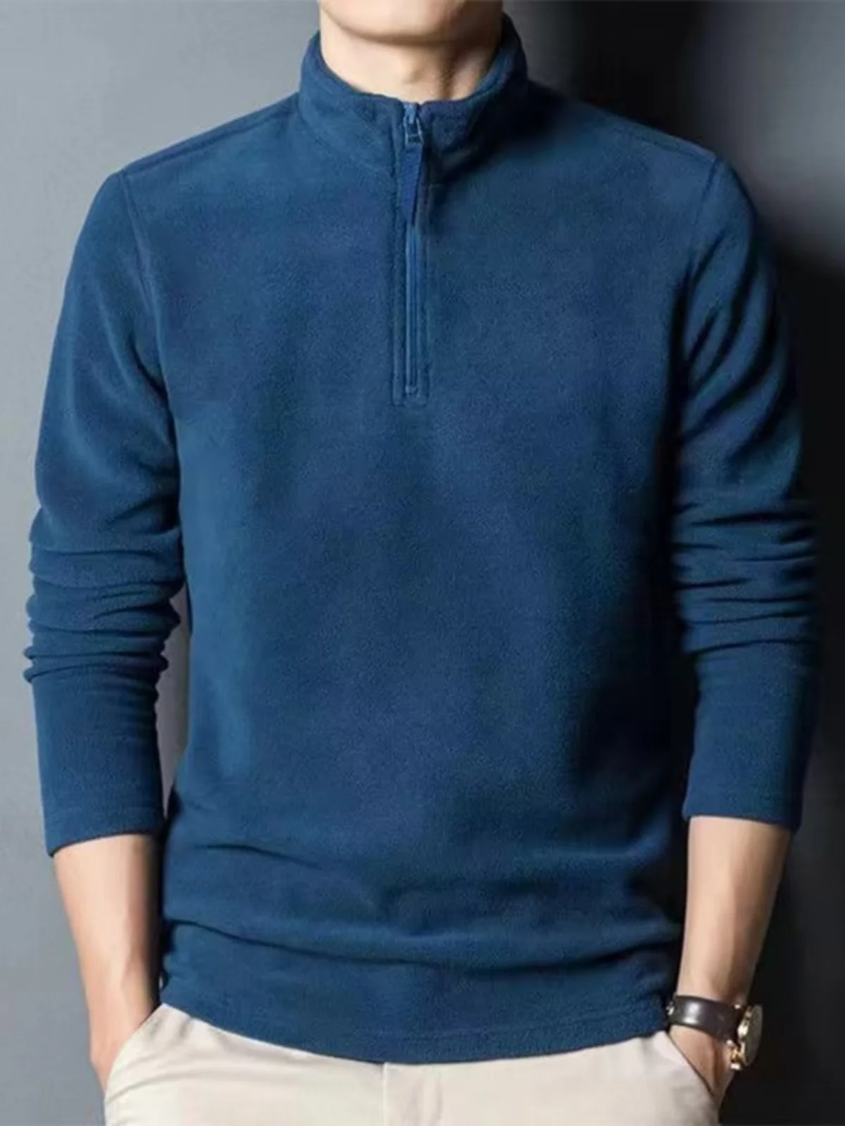 

Men's Outdoor Fce Jaet Double-sided Floing Autumn Winter Warm Base Layer irt Faionable Busin Casual Sle